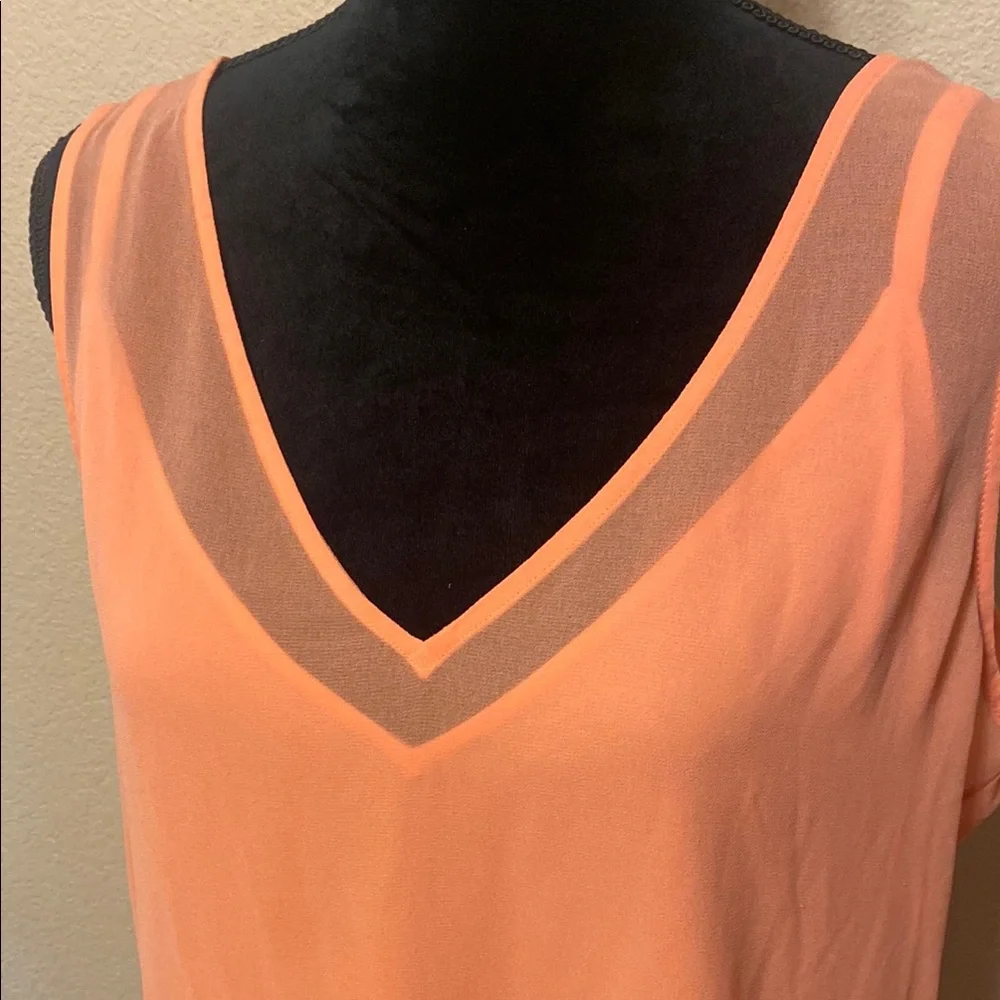 Vibrant Coral Top with Flowy Fit - Picture 2 of 8